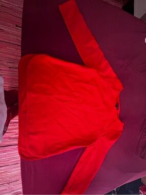 Banana Republic Red Crewneck Long Sleeve Top